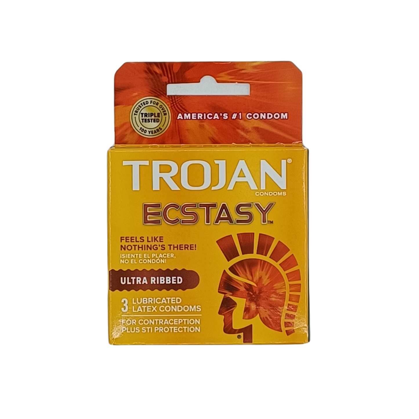 Trojan Ecstacy ultra ribbed 6pk/3ct