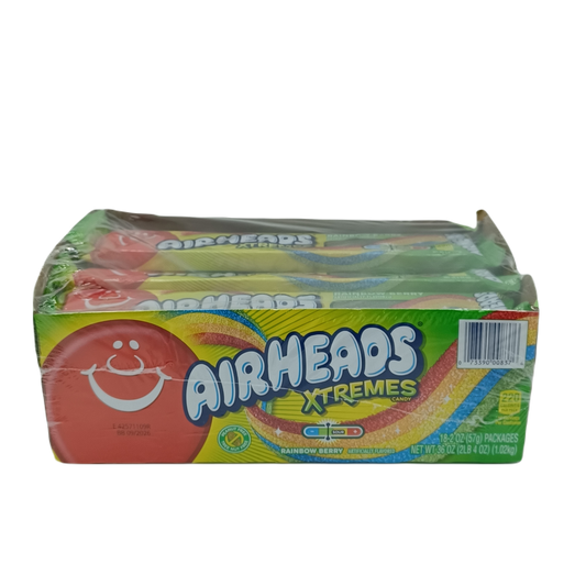 Airheads Xtremes Rainbow Berry Strips 2oz/18ct