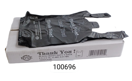 Black Small Heavy Duty Plastic Bag 1000ct 1/10