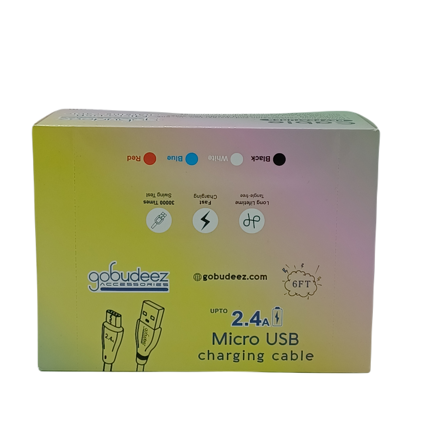 Gobudeez Micro USB  6FT 12ct