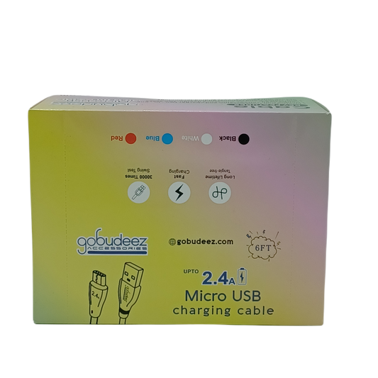 Gobudeez Micro USB  6FT 12ct