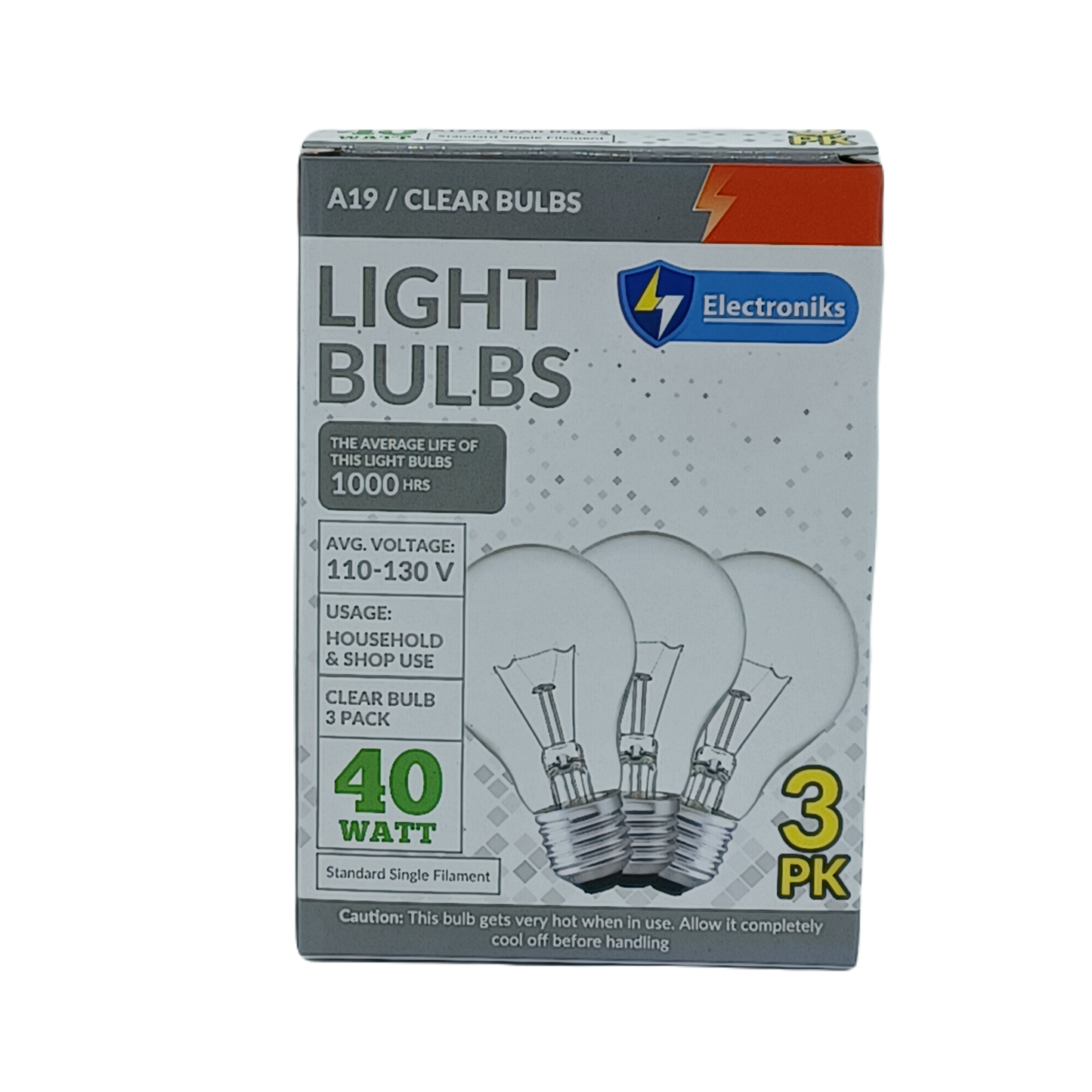 Light Bulb 40w 3ct