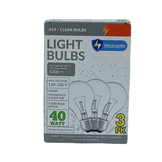 Light Bulb 40w 3ct