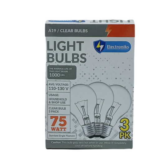 Light Bulb 75w 3ct