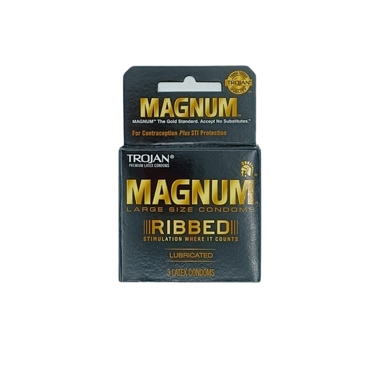 Trojan Magnum Ribbed 6pk/3ct