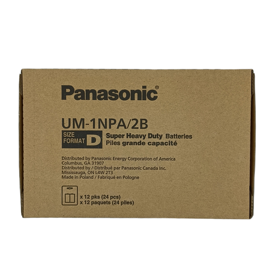 Panasonic D Batteries 2pk/12ct