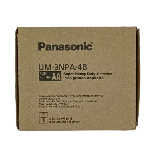 Panasonic AA Batteries 4pk/12ct