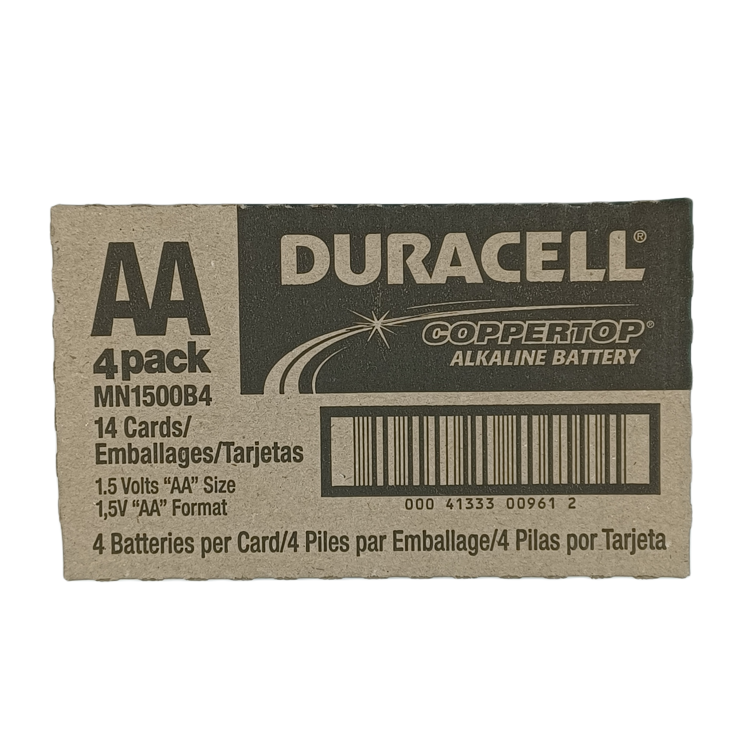 Duracell AA Bbatteries 4pk/14ct