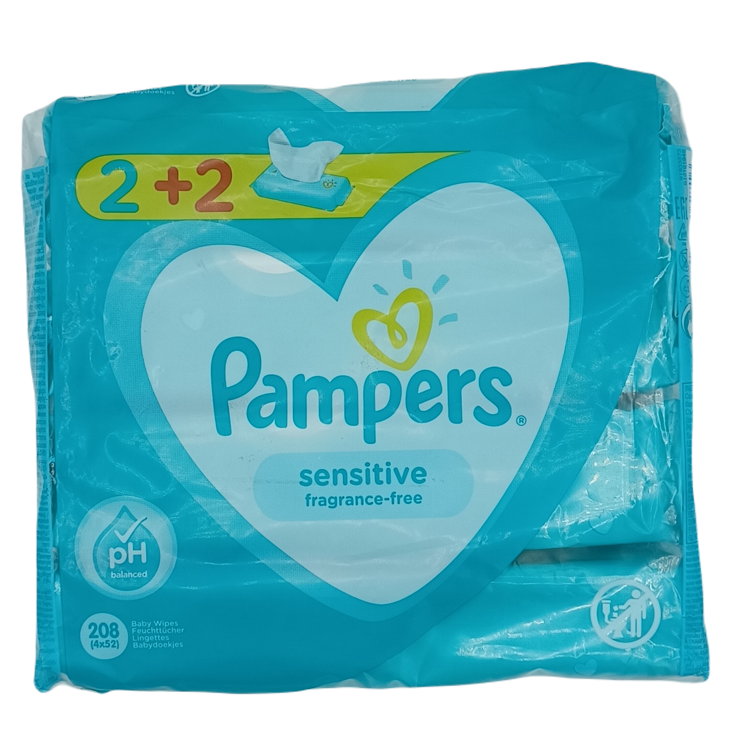 Pampers sensitive fragrance free wipes 4ct