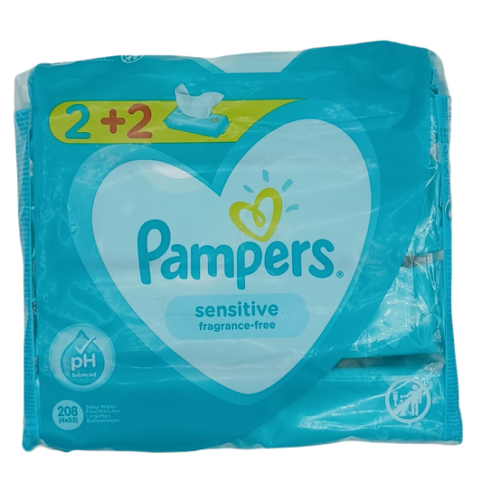 Pampers sensitive fragrance free wipes 4ct