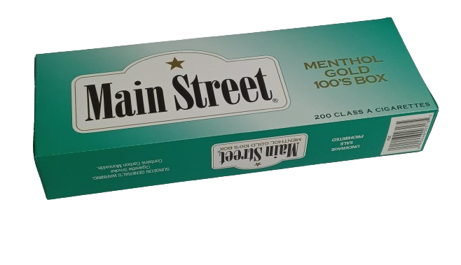 Main Street Menthol Gold 100's Box 10/20pk