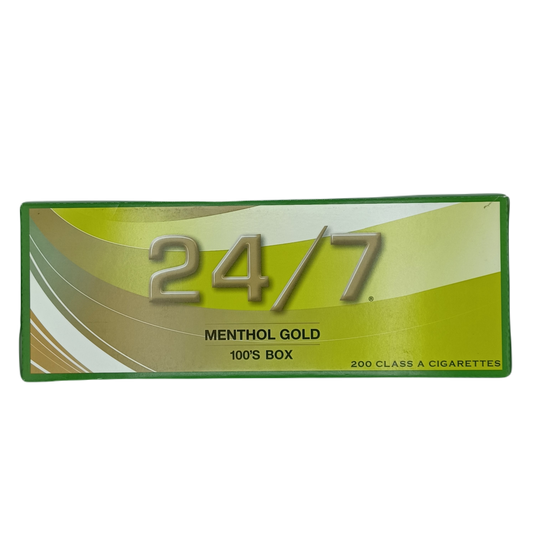 24/7 Menthol Gold 100'S Box 10/20pk