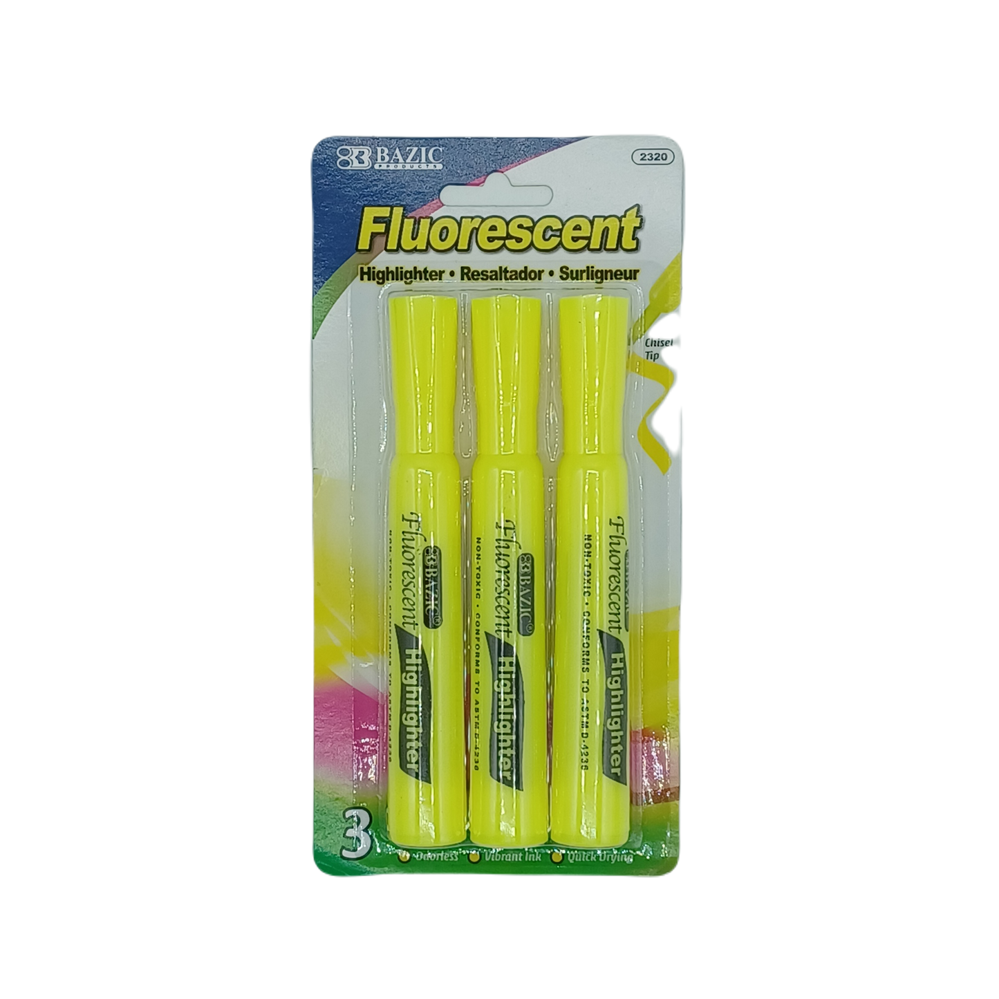 Fluorescent Highlighter 3ct