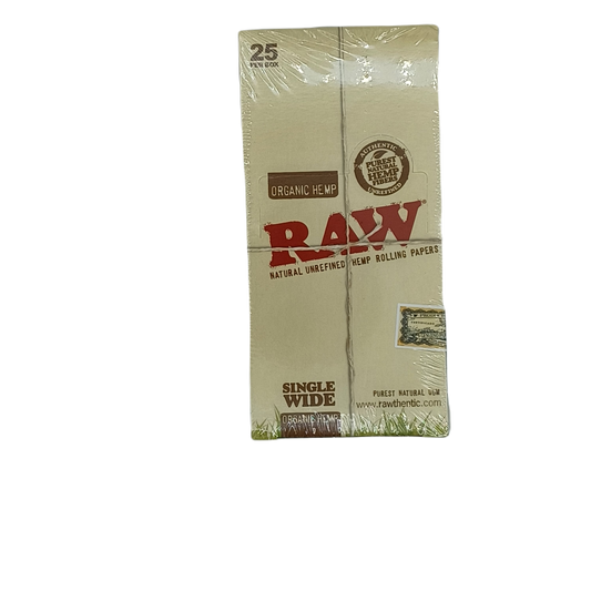 Raw Single Wide Organic Hemp 25ct