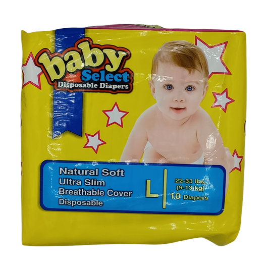 Select Baby Diapers Large 10ct