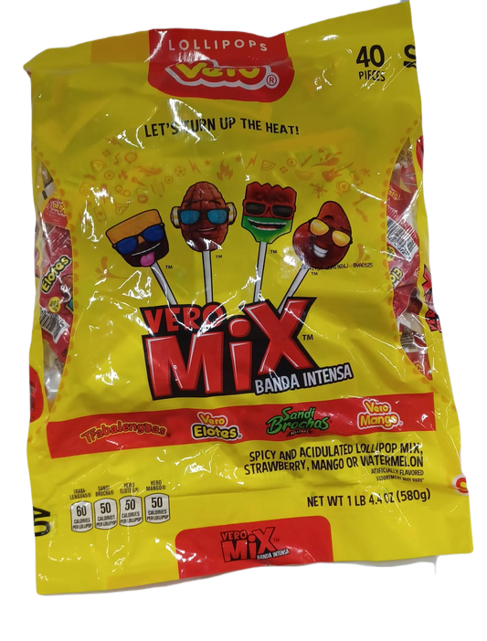 Vero Mix Lollipops 1lb4.4oz/40ct