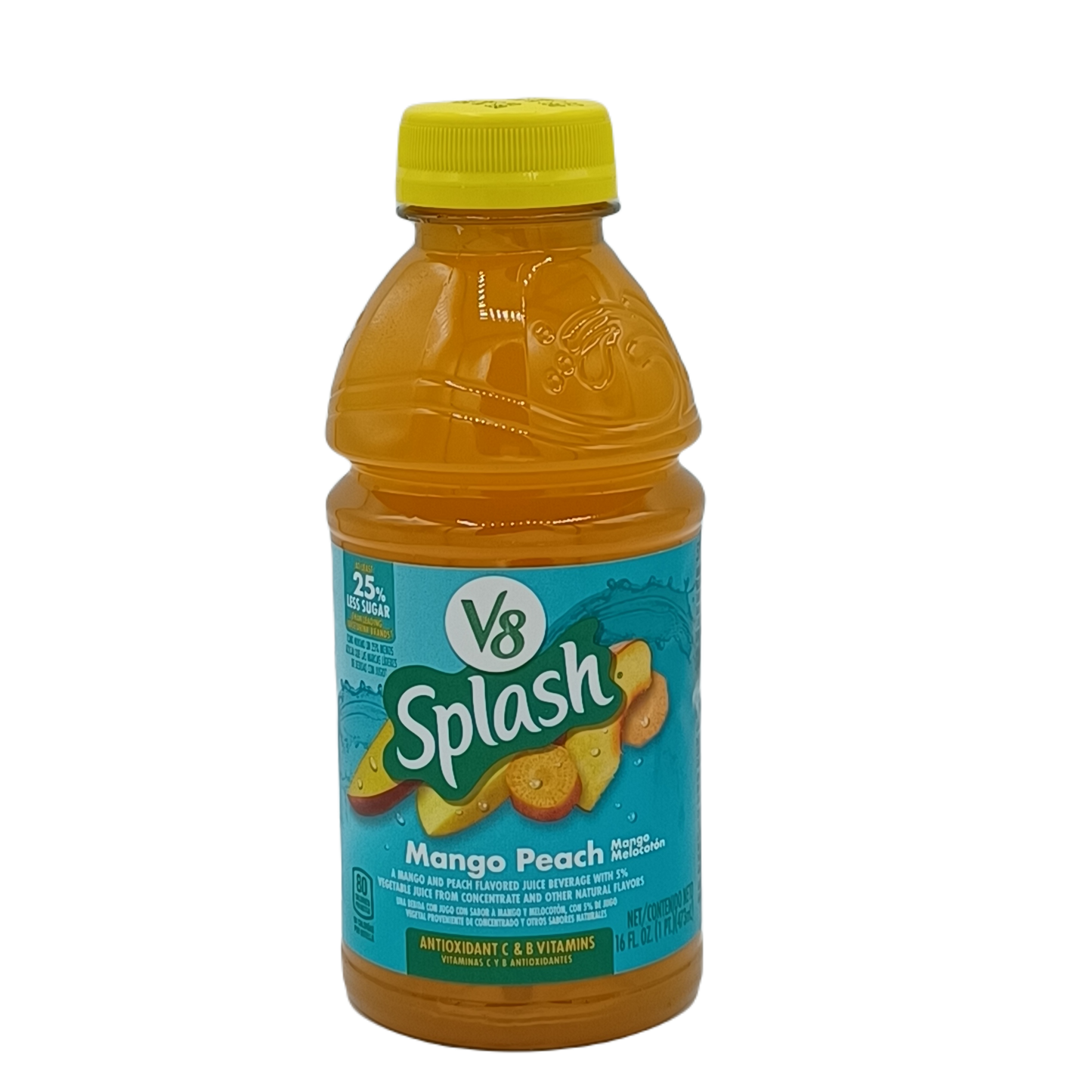 V8 Splash mango peach 16oz/12ct