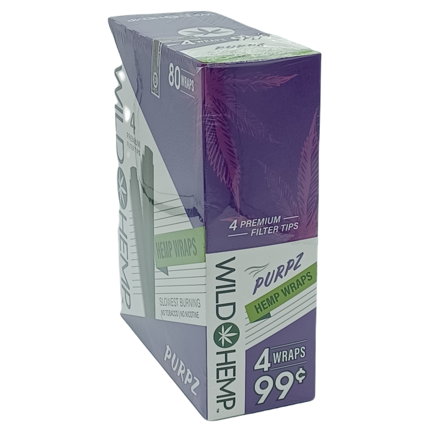 Wild Hemp Purpz Wraps 4/99c 20ct