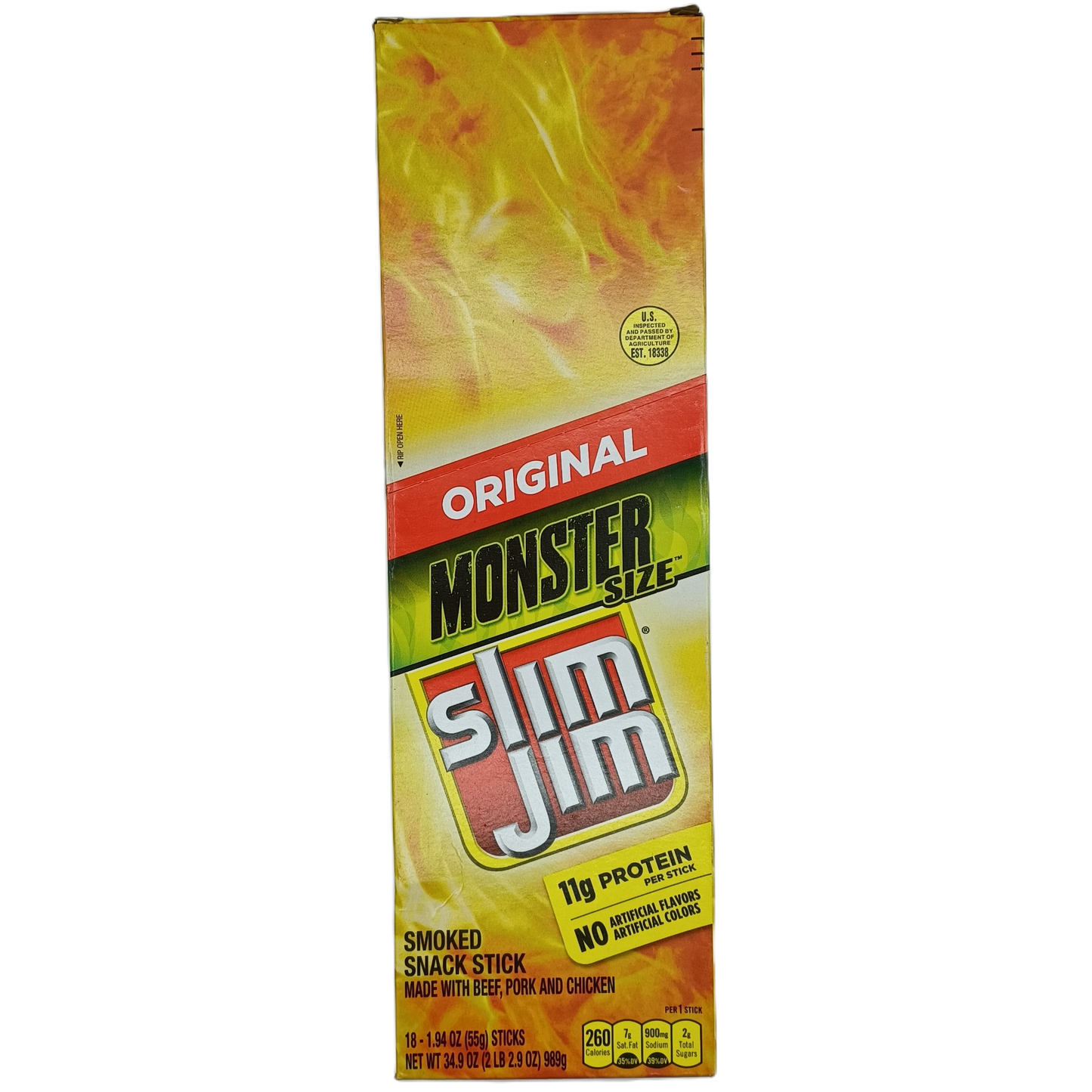 Slim Jim Orginal Monster Size 1.94oz/18ct