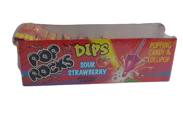 Pop Rocks Dips Sour Strawberry 12ct