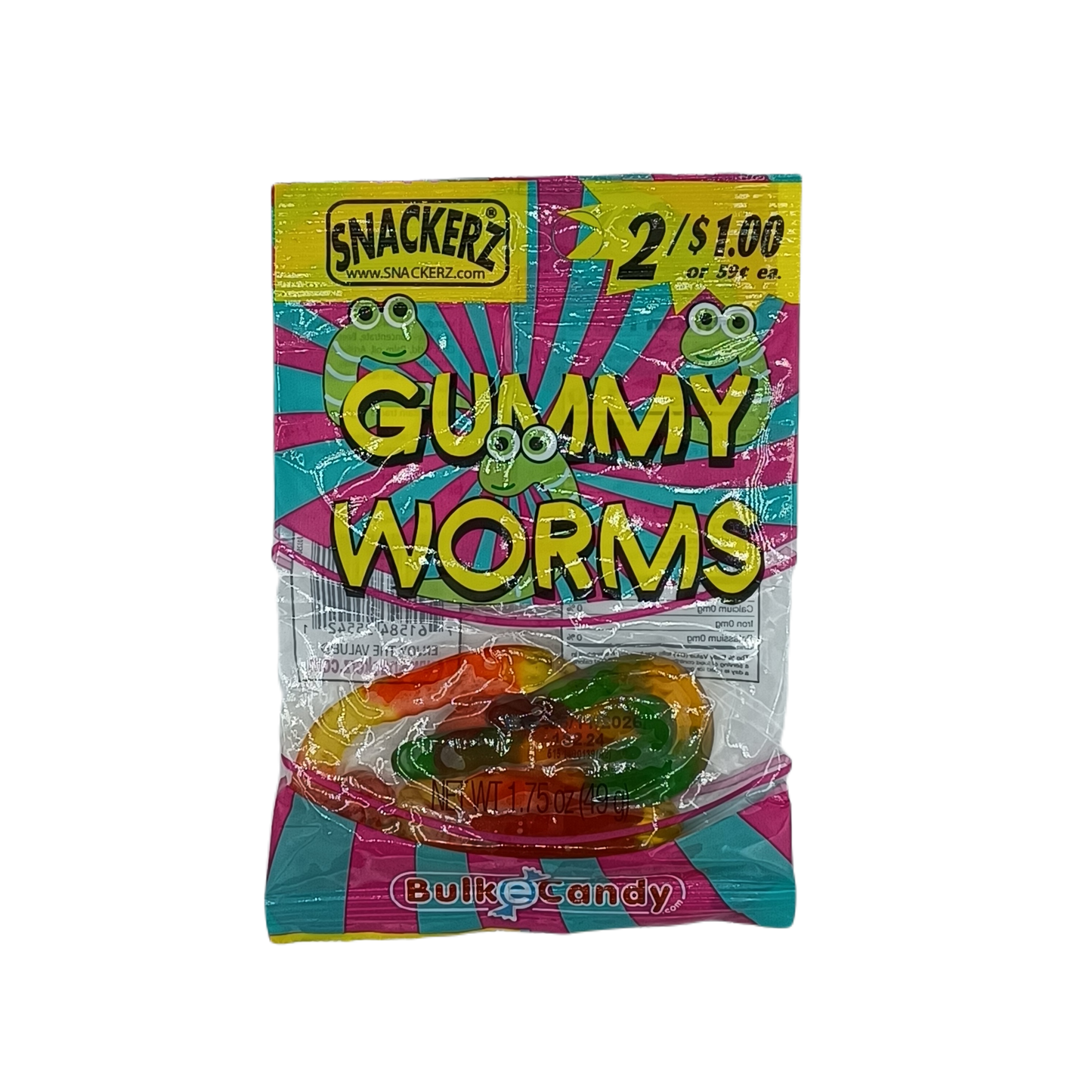 Snackerz 2/$1 gummy worms 12ct