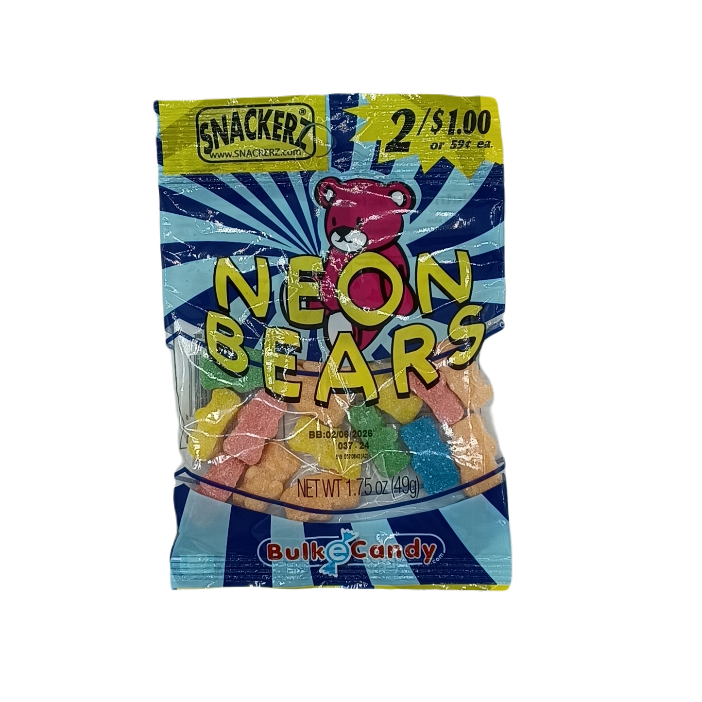 Snackerz 2/$1 neon bears 12ct