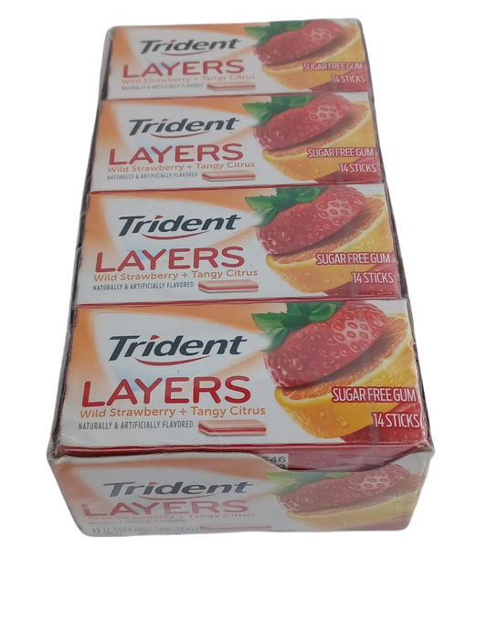 Trident Layers strawberry & citrus 12ct