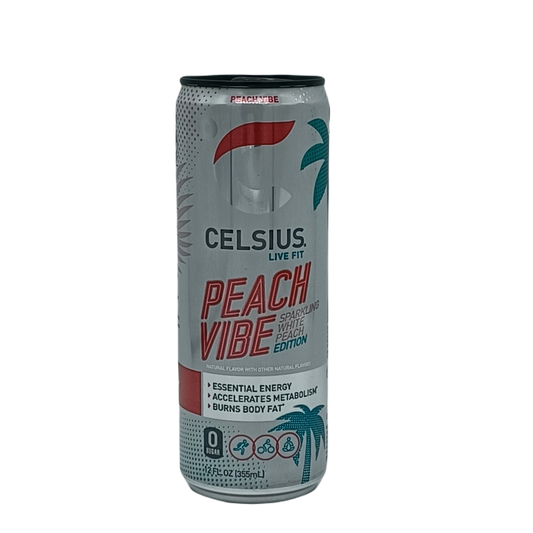 Celsius Peach Vibe 12oz/12ct