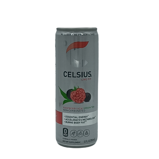 Celsius Rasp Green Tea 12oz/12