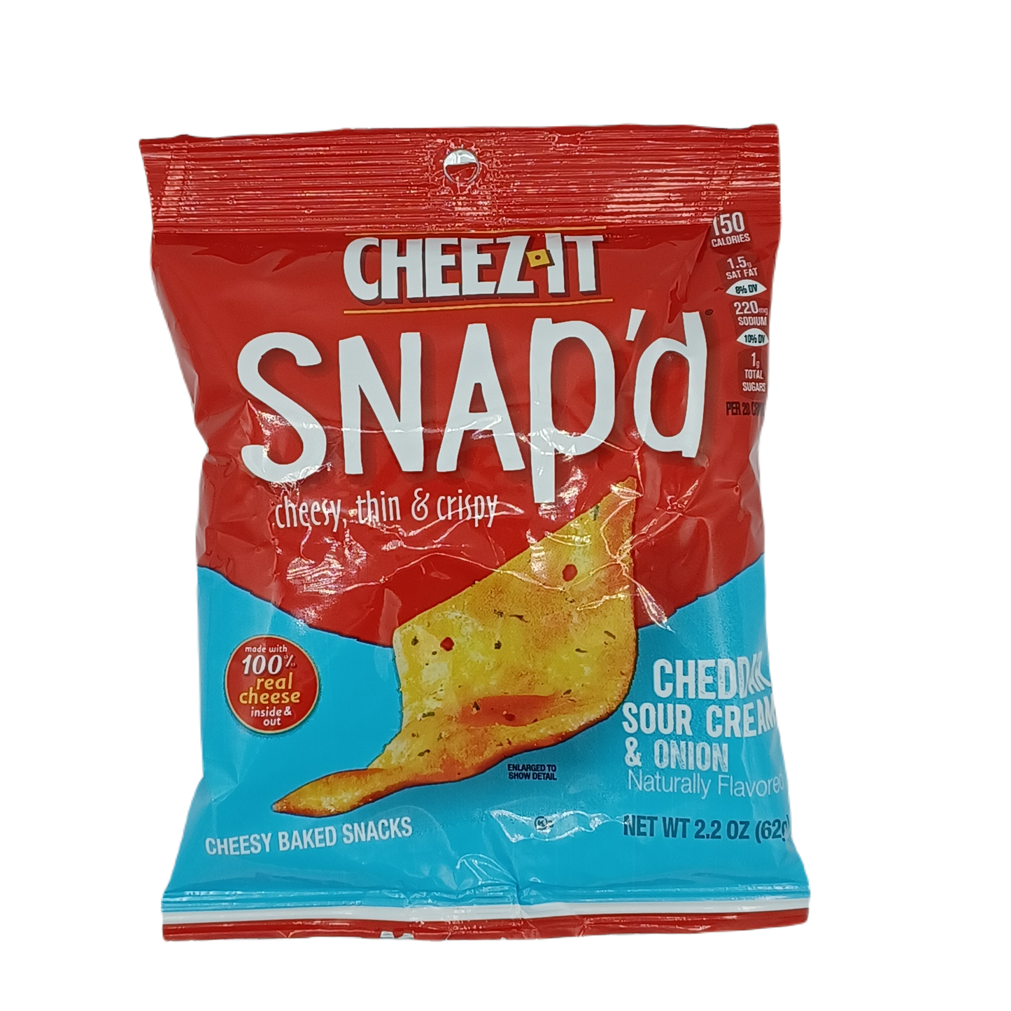 Cheezit Snap'd Cheddar Sour Cream & Onion 2.2oz