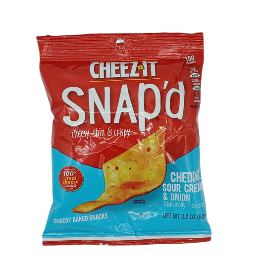 Cheezit Snap'd Cheddar Sour Cream & Onion 2.2oz