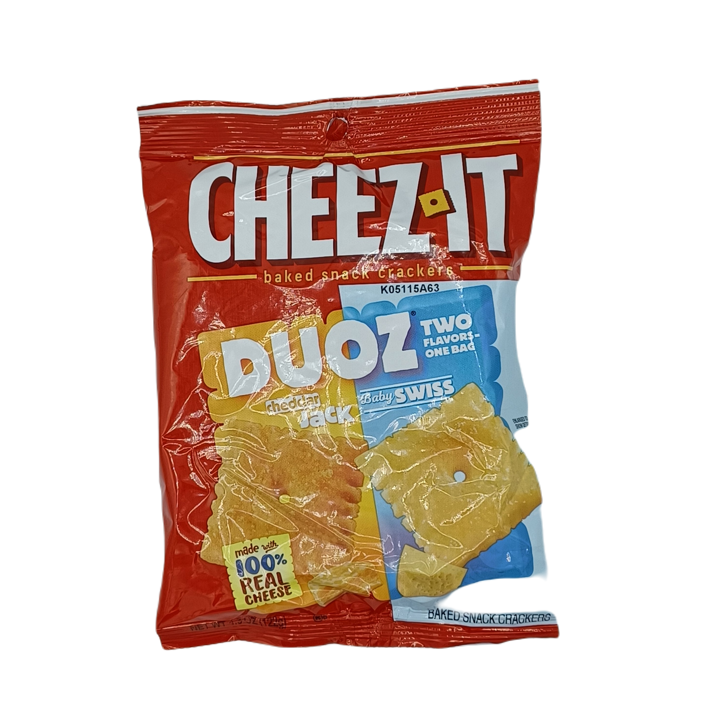 Cheezit Duos Cheddar jack & swis 4.3oz