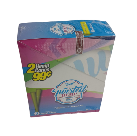 Twisted Hemp Cones Tropical Breeze 2/99 2pk/10ct