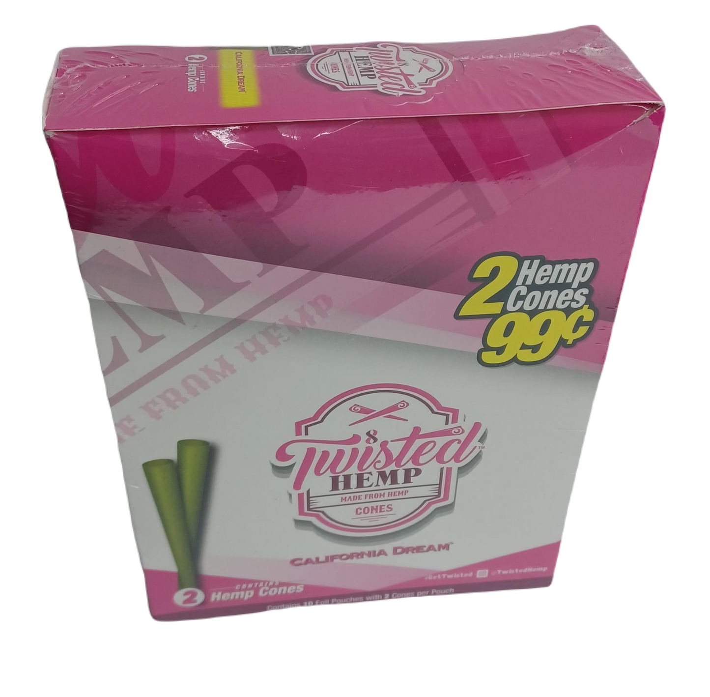 Twisted Hemp Cones California Dream 2/99 2pk/10ct