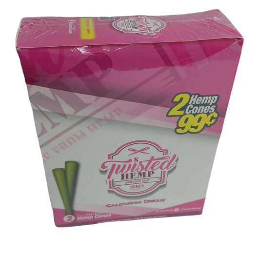 Twisted Hemp Cones California Dream 2/99 2pk/10ct