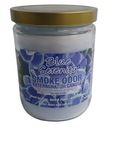 Smoke Odor Blue Serenity Candle 13oz