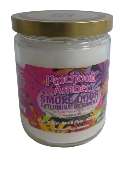 Smoke Odor Patchouli Amber Candle 13oz