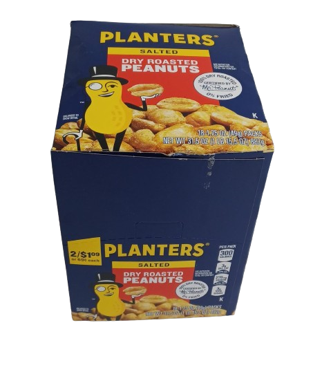 Planters Pnut Salt Dry Roasted 1.75oz/18ct