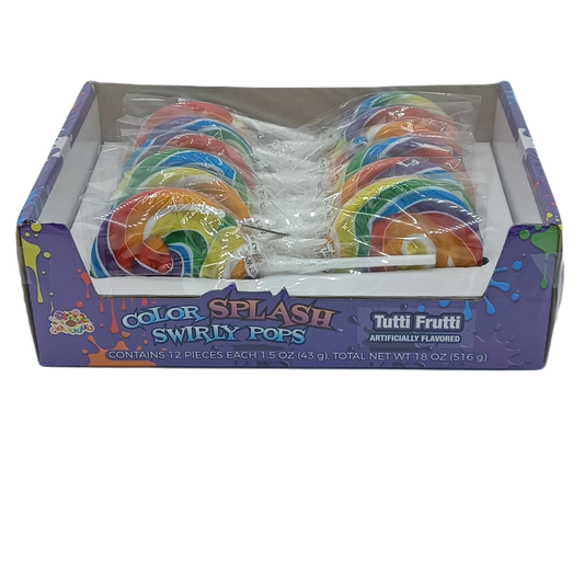 Color Splash Swirly Pops 1.5oz/12ct