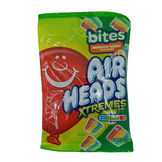 Airheads Xtreme Bites Rainbow Bry 6oz Peg