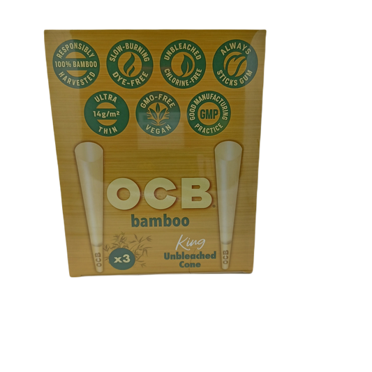 OCB Bamboo KS Unbleached Cone 3/32ct