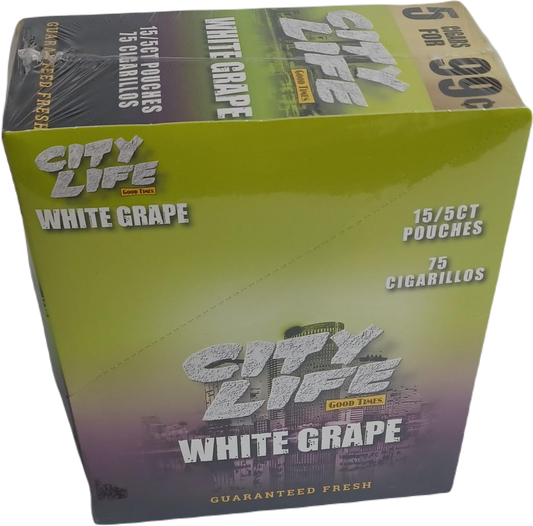 City Life White Grape 5/.99c 15/5pk