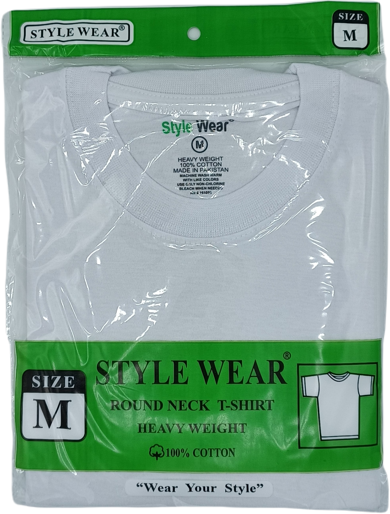 T-Shirt Style wear White Medium 6ct