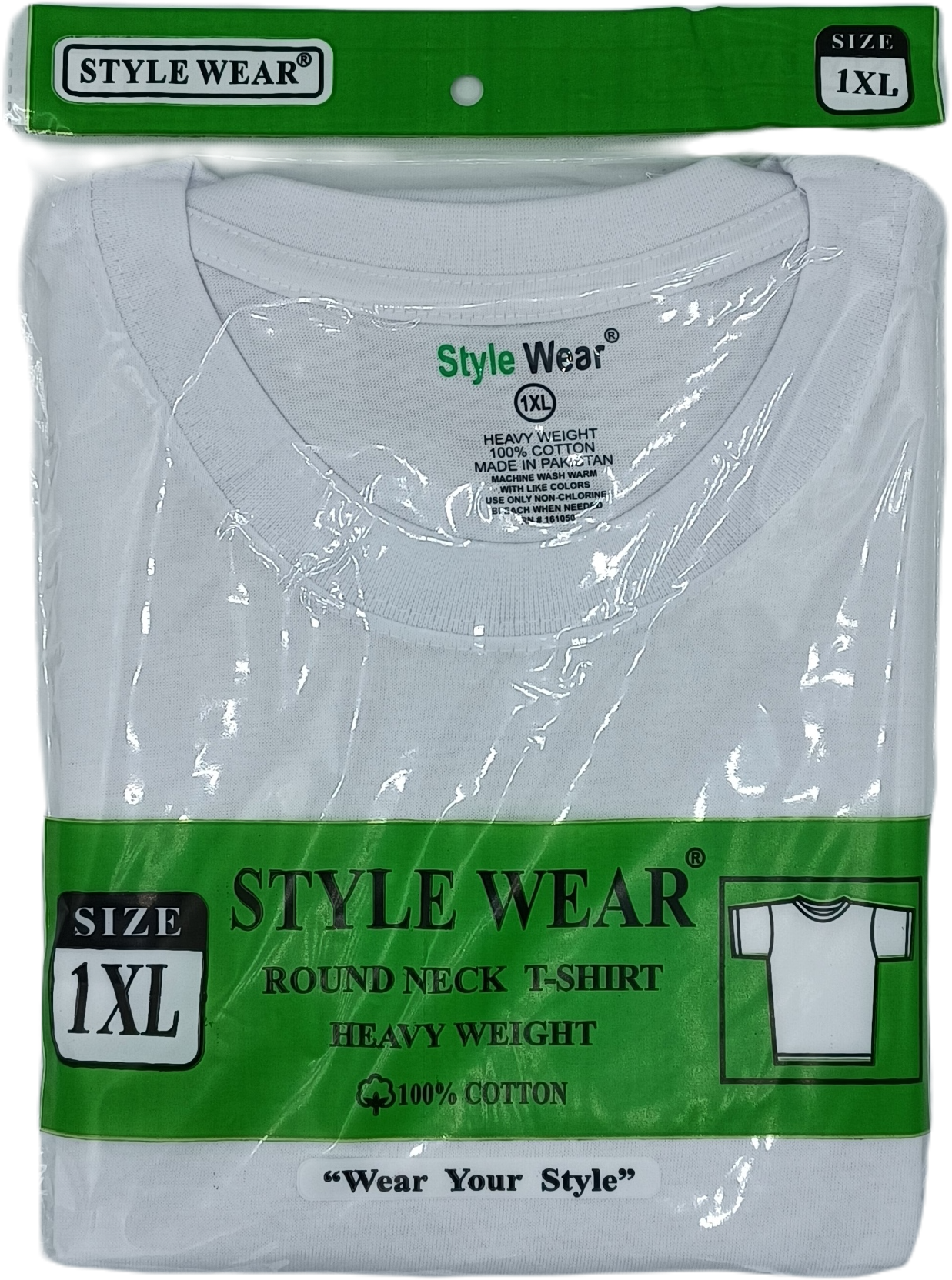 T-Shirt Style wear White 1XL 6ct