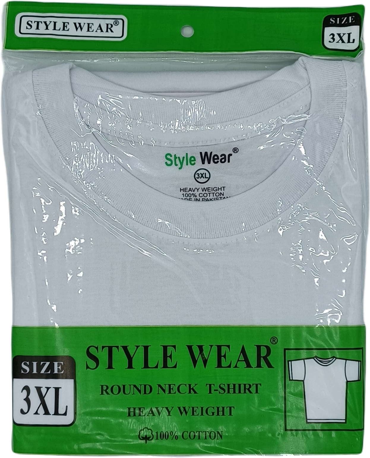 T-Shirt Style wear White 3XL 6ct