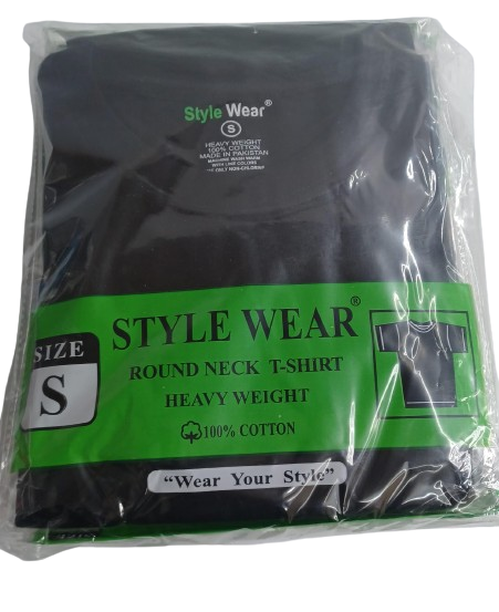 T-Shirt Style wear Black Small 6ct