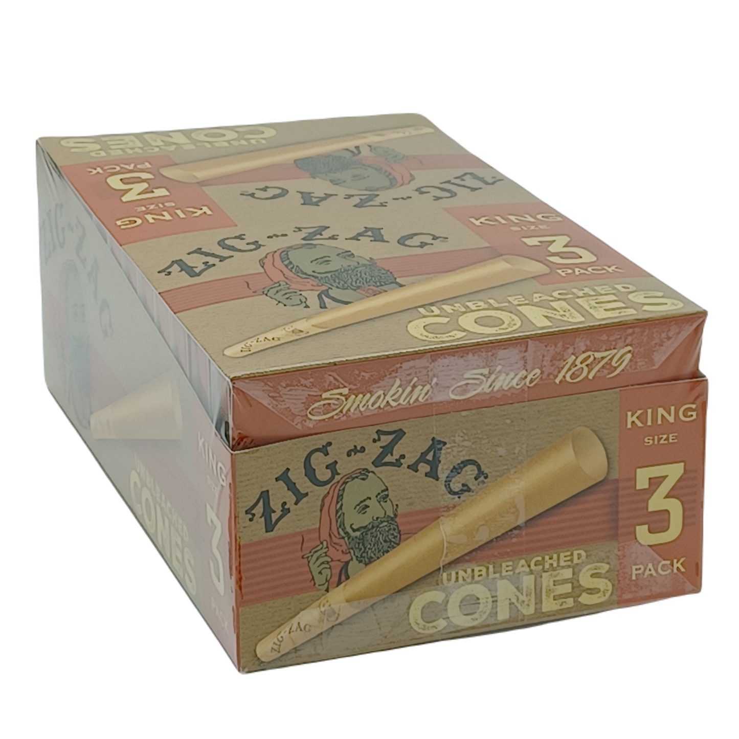 Zig Zag King Size Unbleached Cones 3pk/24ct