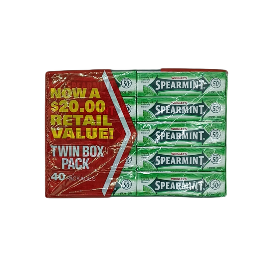 Wrigley's Spearmint Twin Pack 50c/40ct