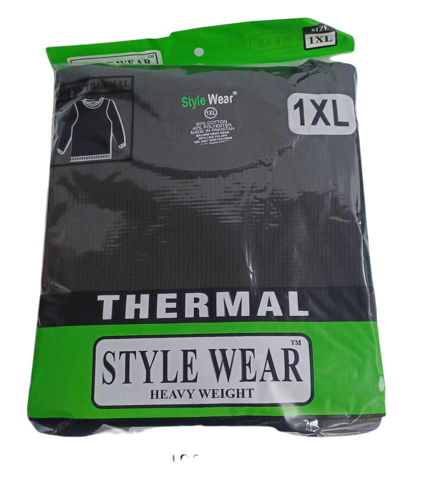 Style Wear Thermal Black 1XL 6ct