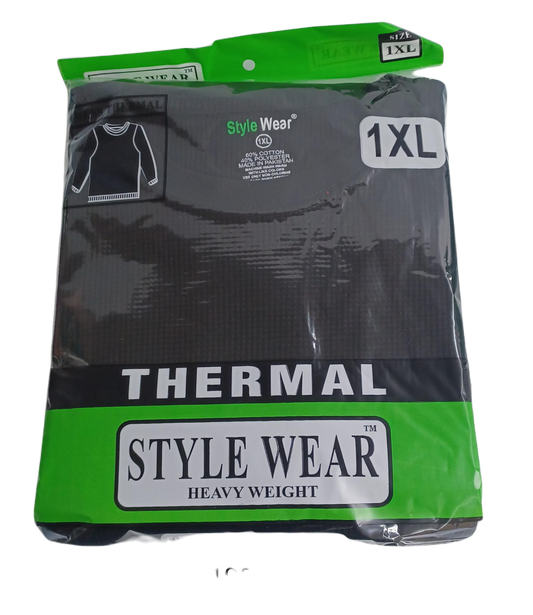 Style Wear Thermal Black 1XL 6ct